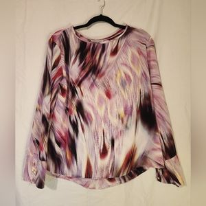 JENNIFER LOPEZ Large Long sleeve top with pink swirls